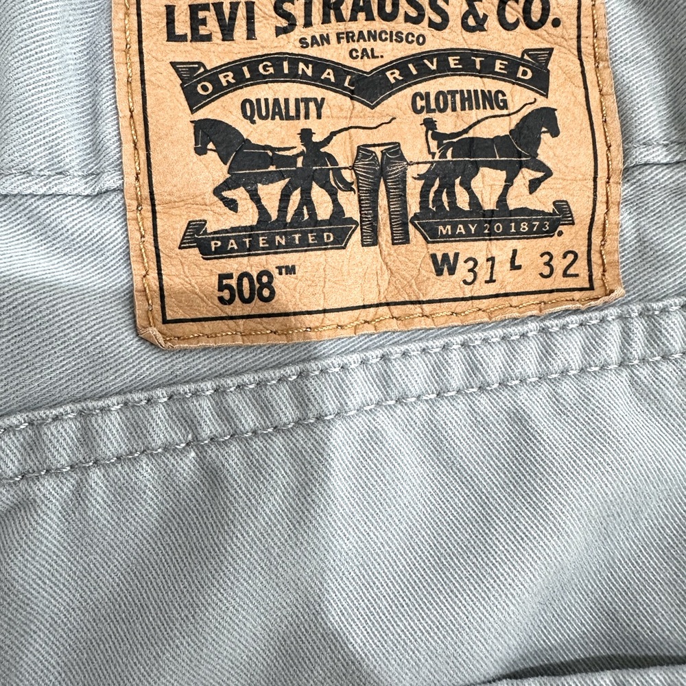 Levi 508 jeans. Soft light gray. 31 x 32. Great condition.